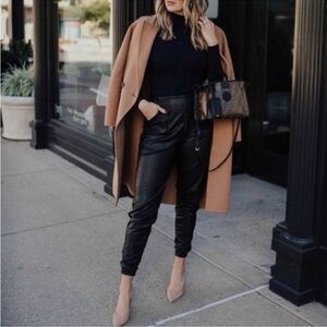 SPANX faux leather joggers